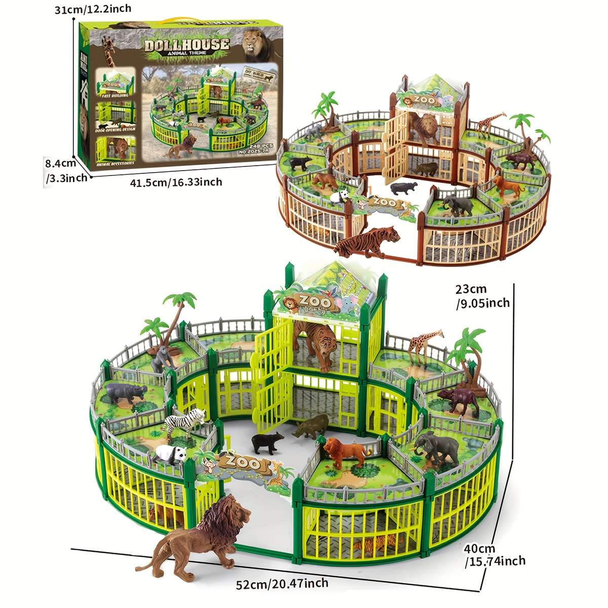 Building Toy Architectural Model Toy Set Style 248Pcs Green