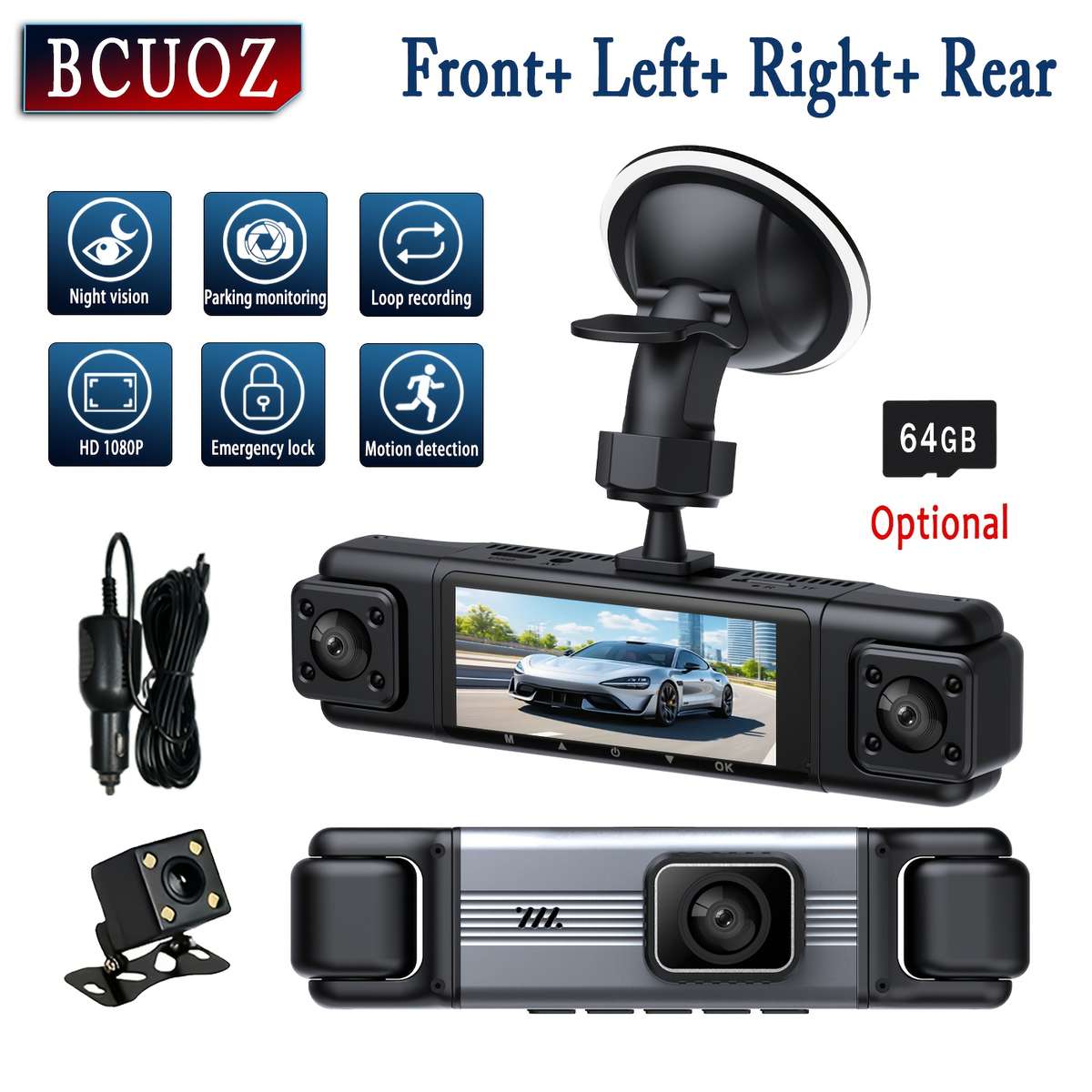 Exclusive Inside Ir Night Vision Channel Dash Cam With Ips Loop Recording