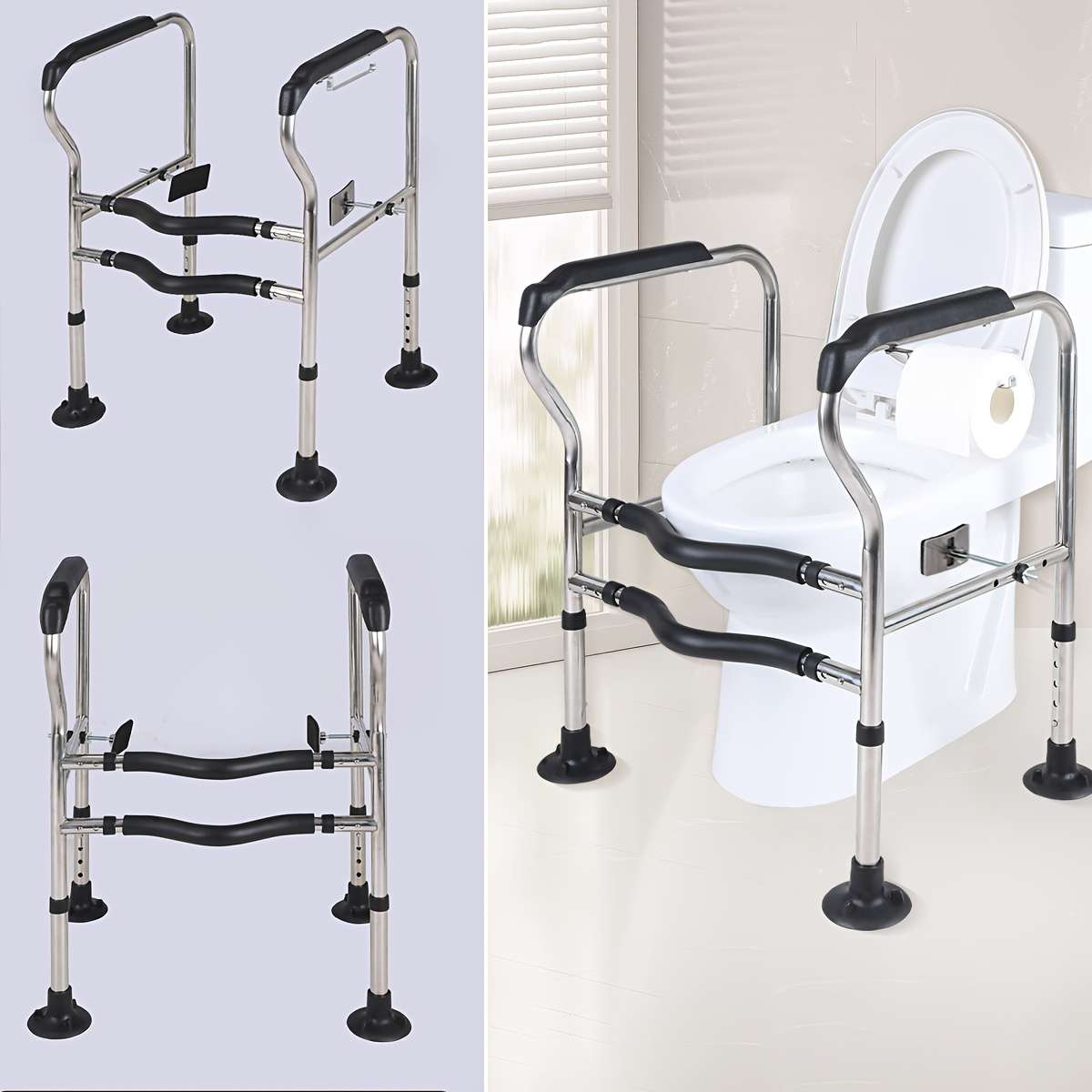 Handrail Style Adjustable Width And Height  Black