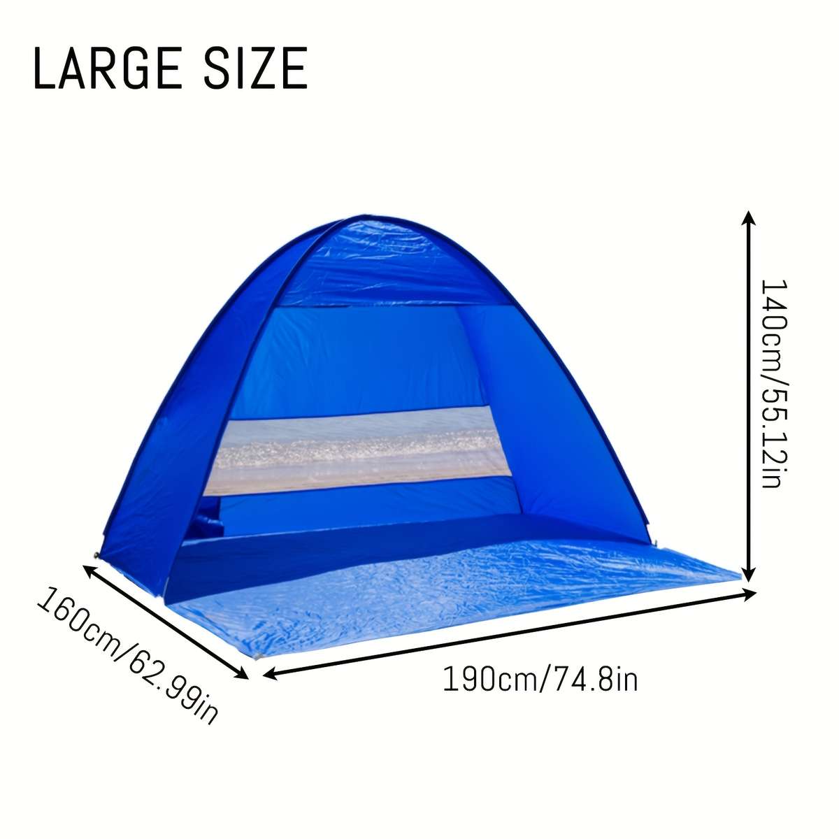 Pakicetus Instant Pop Up Beach Tent Large Portable Camping Shelter Sun Shade