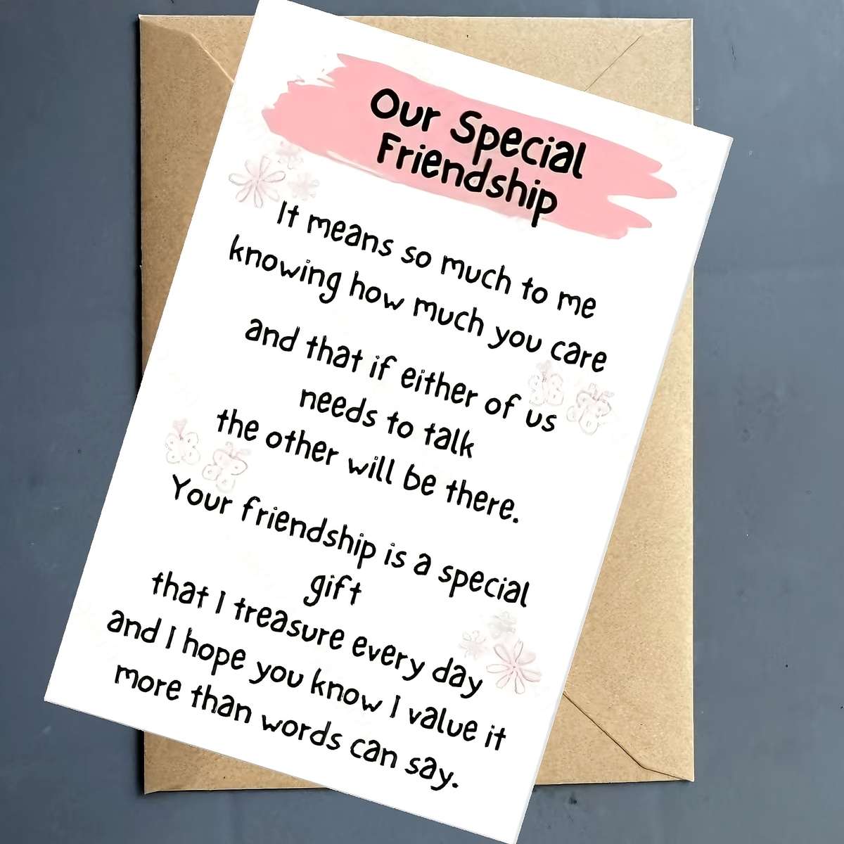 Greeting Cards Color 2Pc Khaki