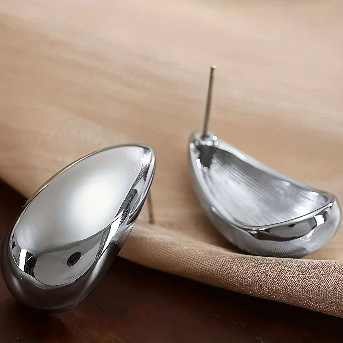 Women S Earrings Color 2Pcs Silvery