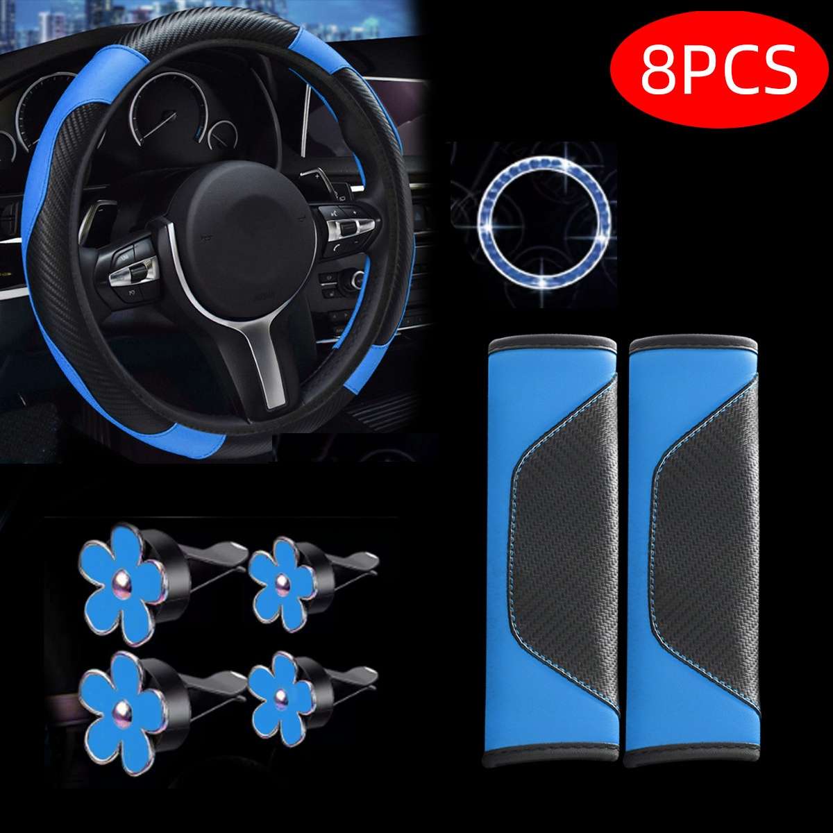 Car Steering Wheel Cover Purple