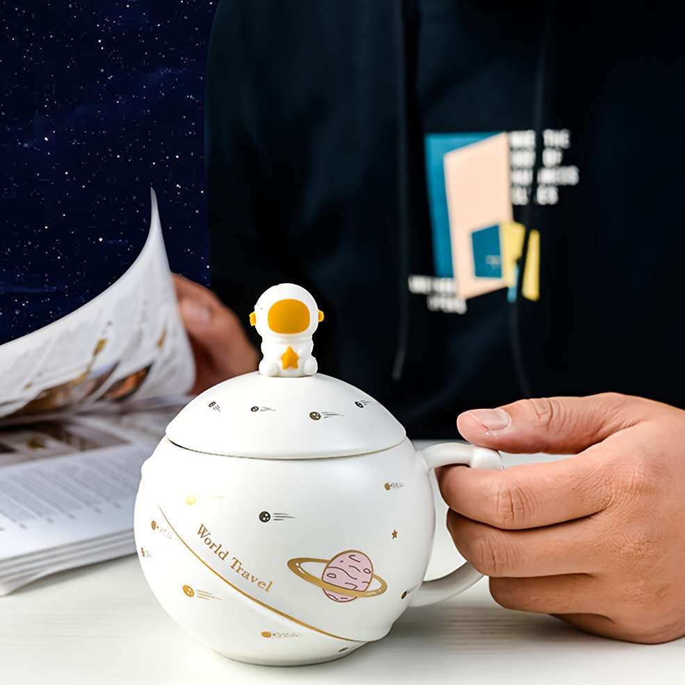 Water Cup Color Cosmic Night Sweet Dreams 3 Piece Set  Cup   Lid   Spoon