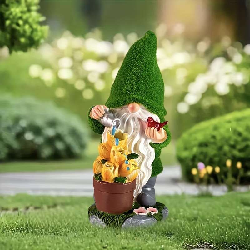 Plush Goblin Figurine With Magic Liquid Glowing Effects Resin Outdoor Tale