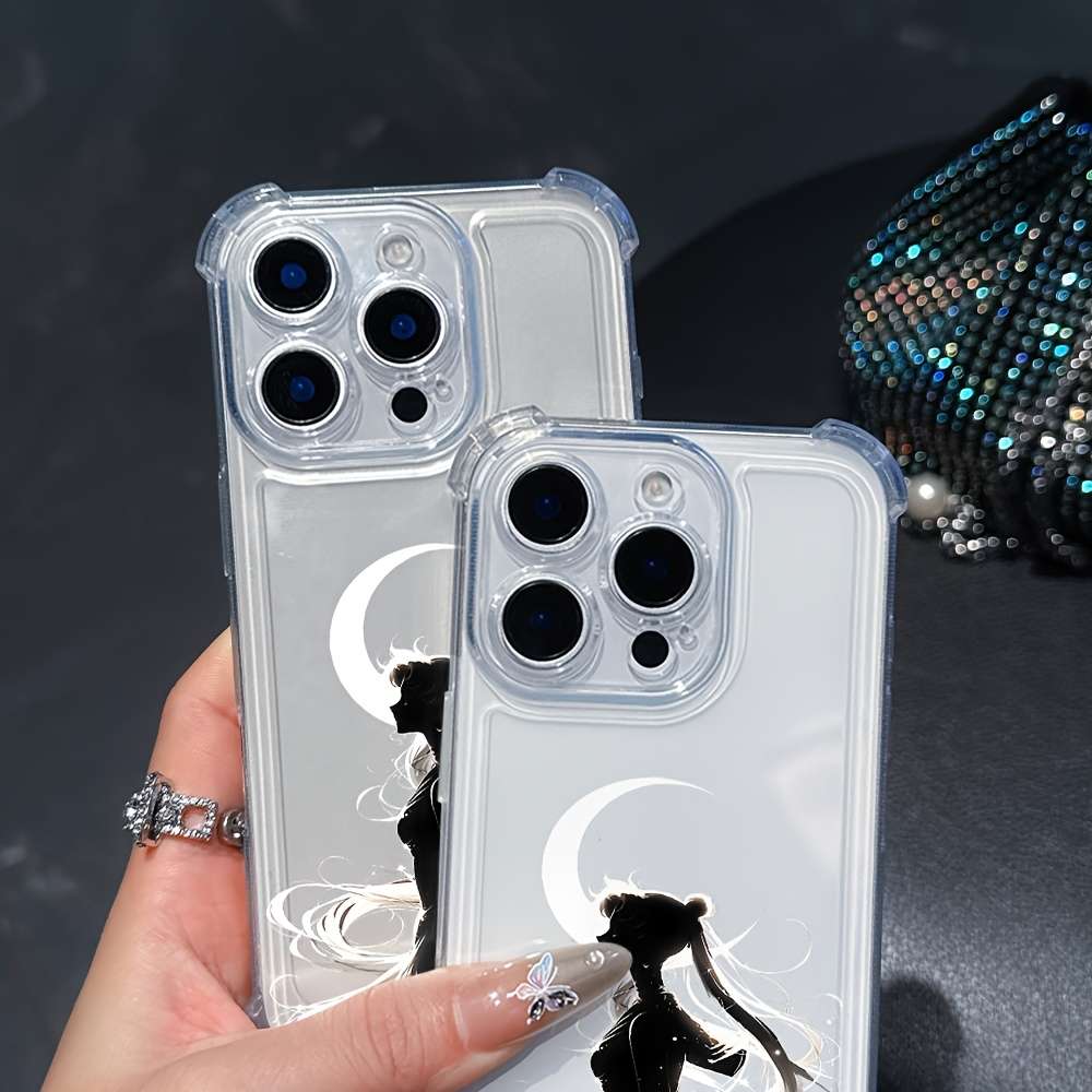 1Pc Mixed Color  For iPhone 7 Plus 8 Plus Moon Girl Phone Case