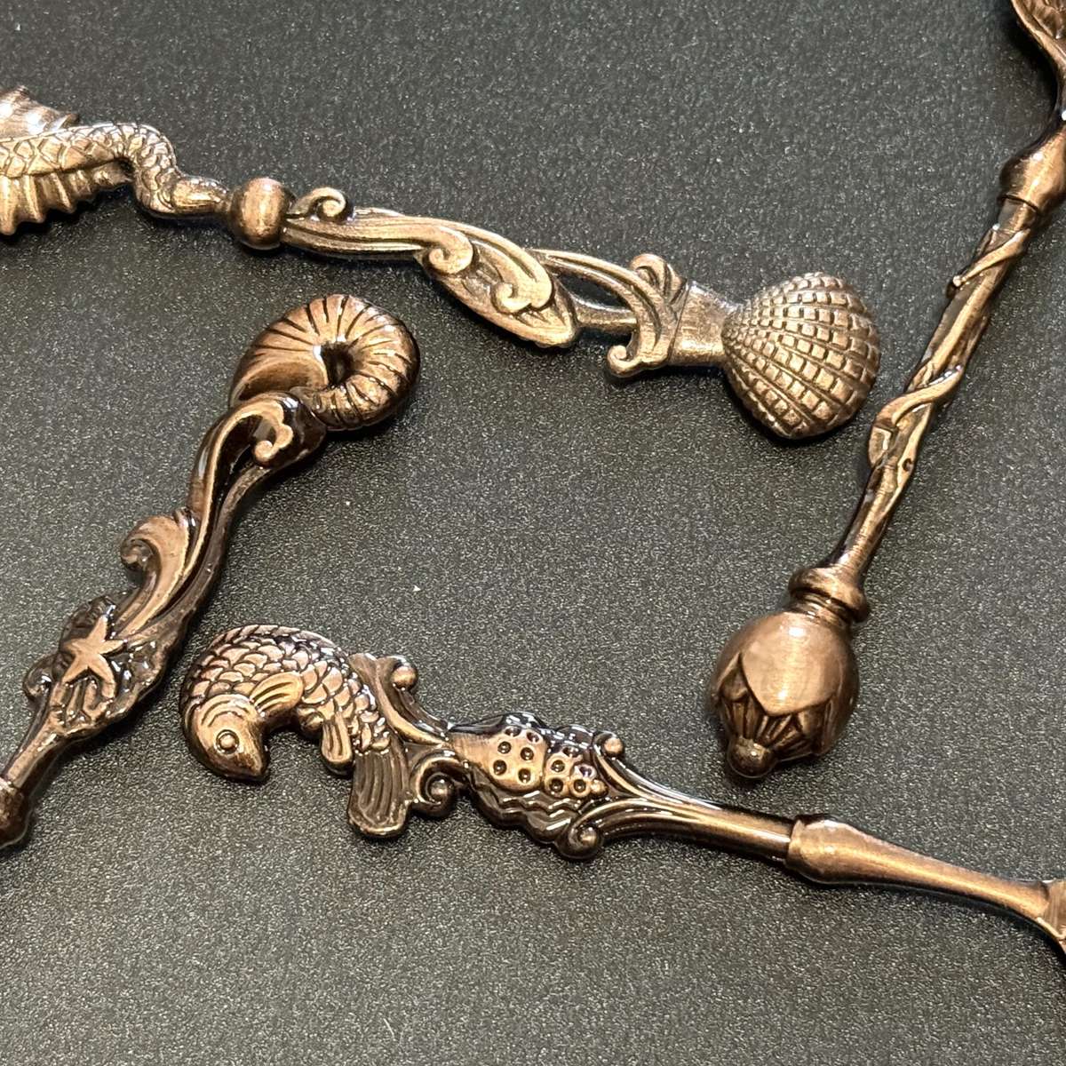 4pc Gorgeous Vintage Style Cake Ice Cream Coffee Spoon Fork Set Perfect For Outdoor Dessert T