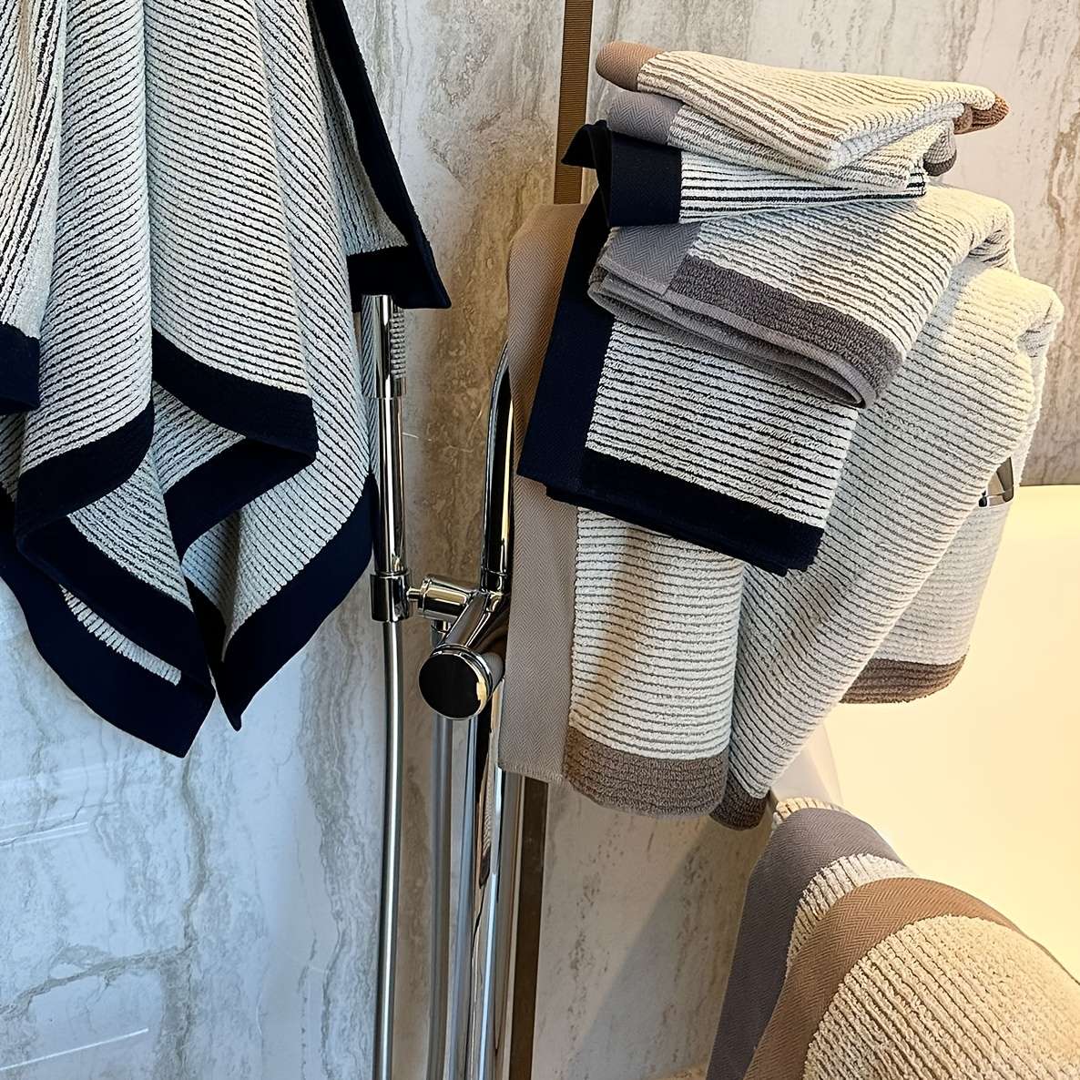 Extra Towel Sided Terry Three Square Double Cloth Bath Of