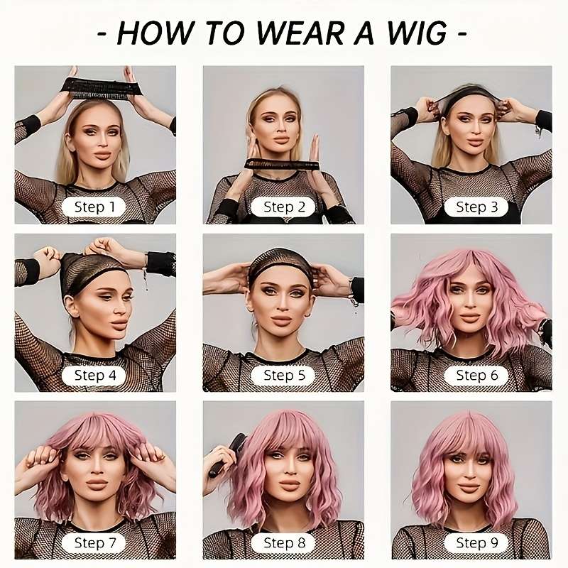 Black Womens Wigs Hair Length 30.48Cm