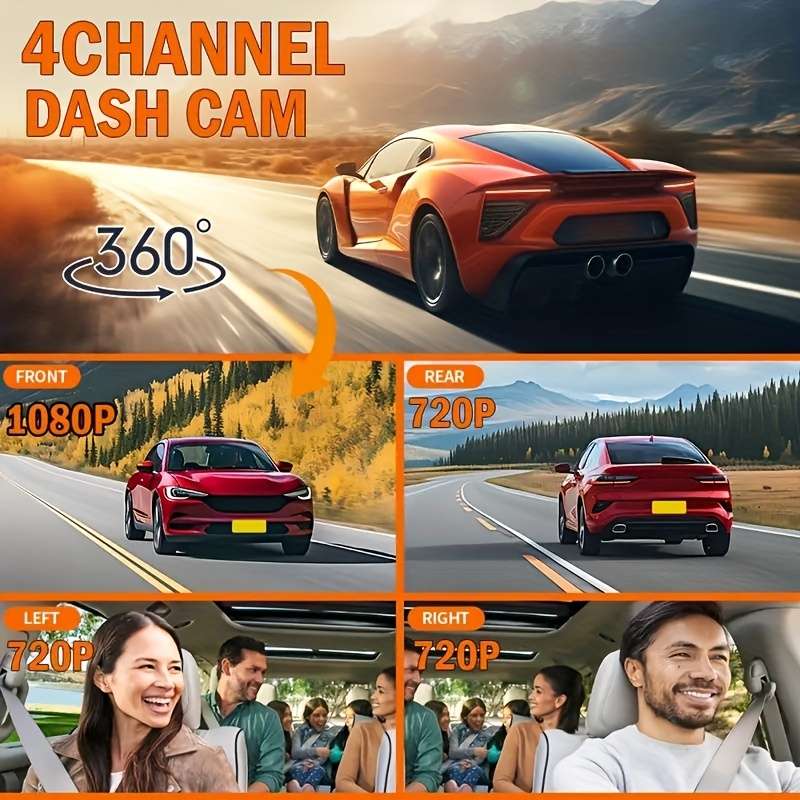 Dashcam Model Three Cameras On The Front  Left And Right Sides Of The Car Including 32G Card