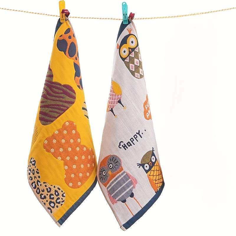 Towel Color 2Pcs Bear  Owl