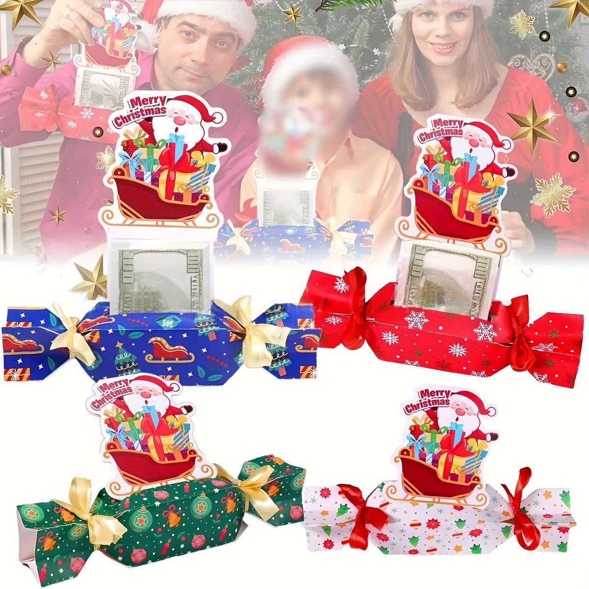 Christmas Gift Boxes Color 4Pcs A Set