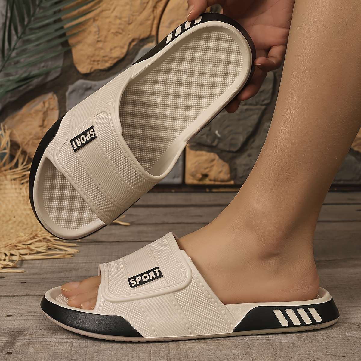 Sandals Color Khaki Size Uk 7.5 8