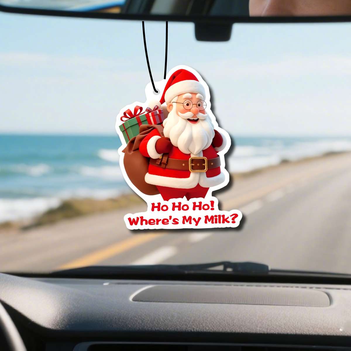Car Interior Decor  3Pcs Santa