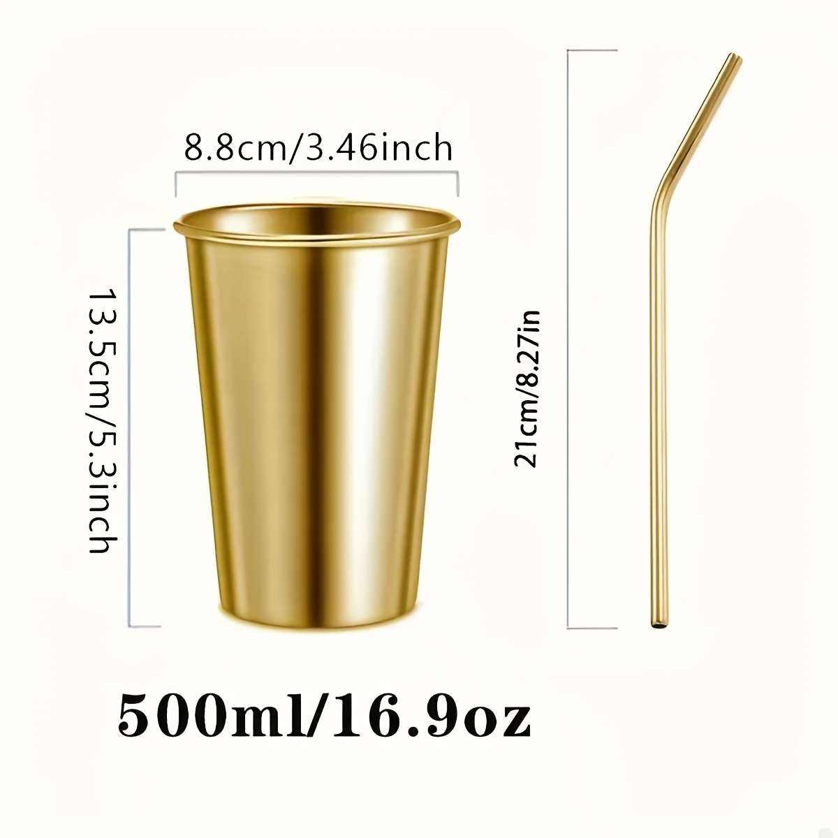 Water Cup Color Golden Quantity8Pcs