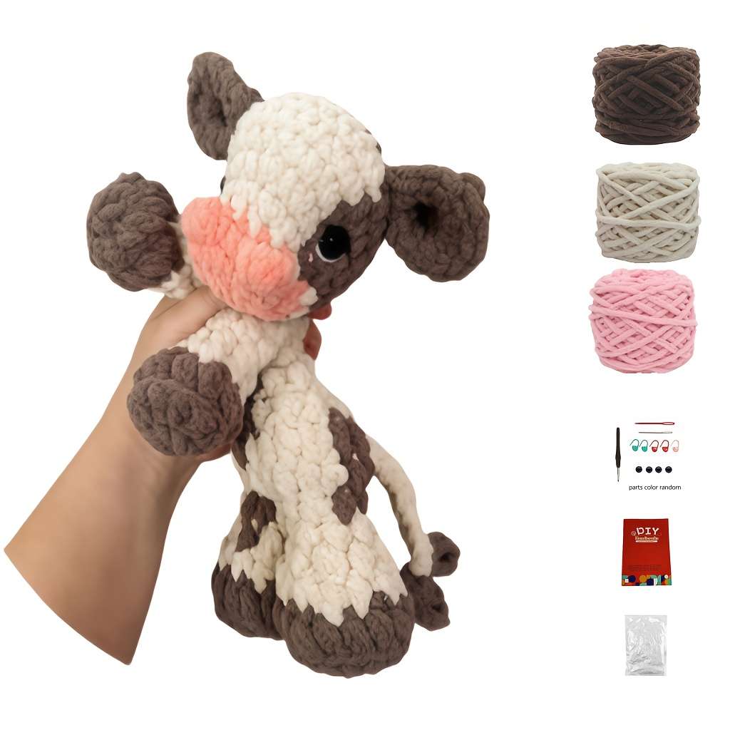 Plush Toyss Model 352 Black and White Calf