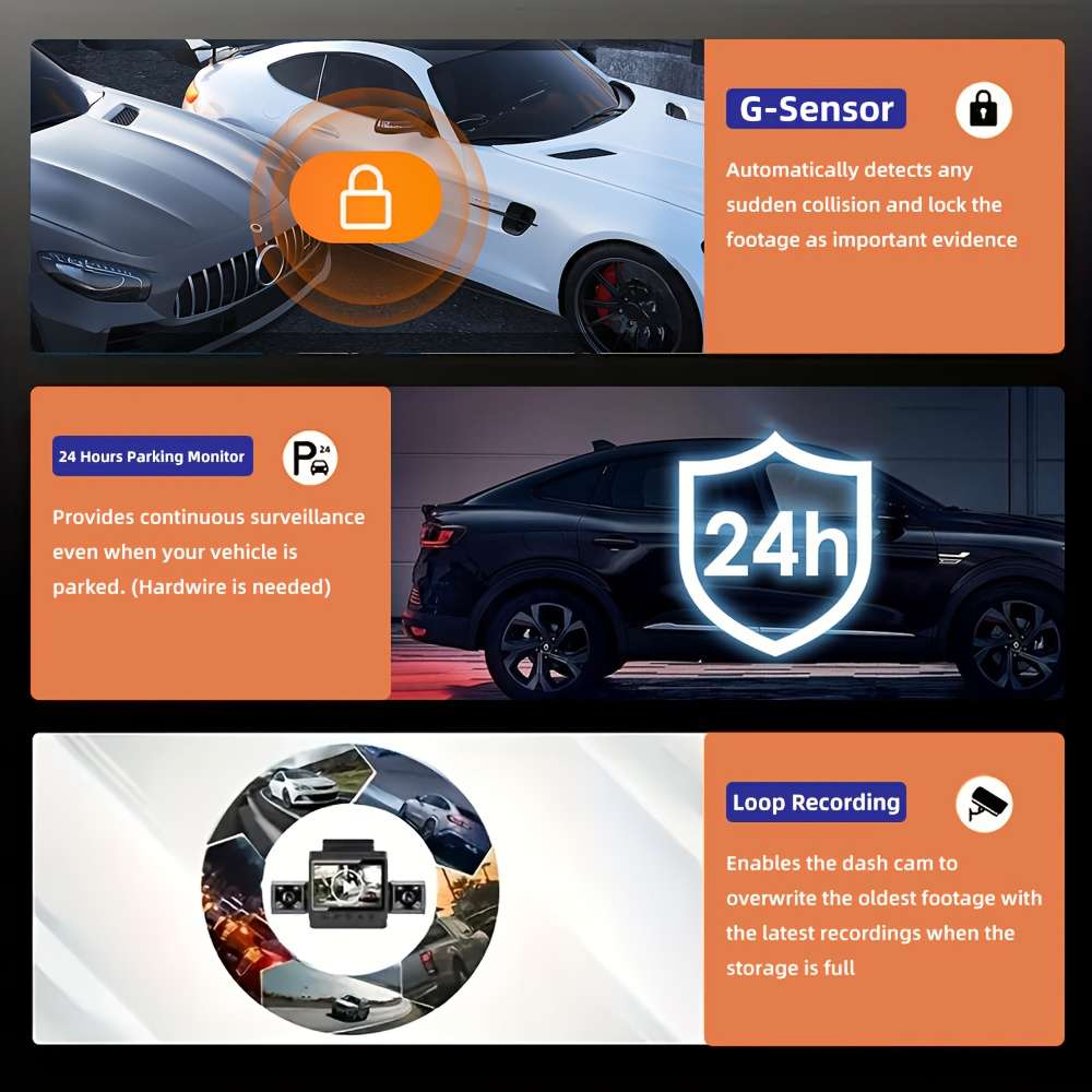 Dashcam Style New 4 Record Comes With A 32Gb Card