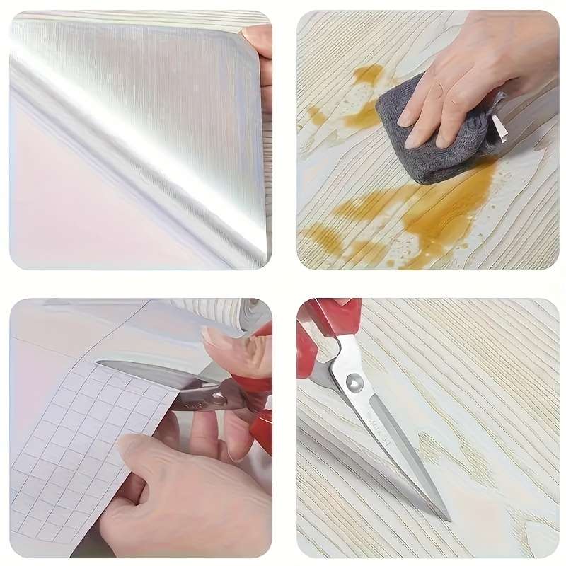Self Adhesive Floor Stickers Gray White 40.01Cm*9.0Meter