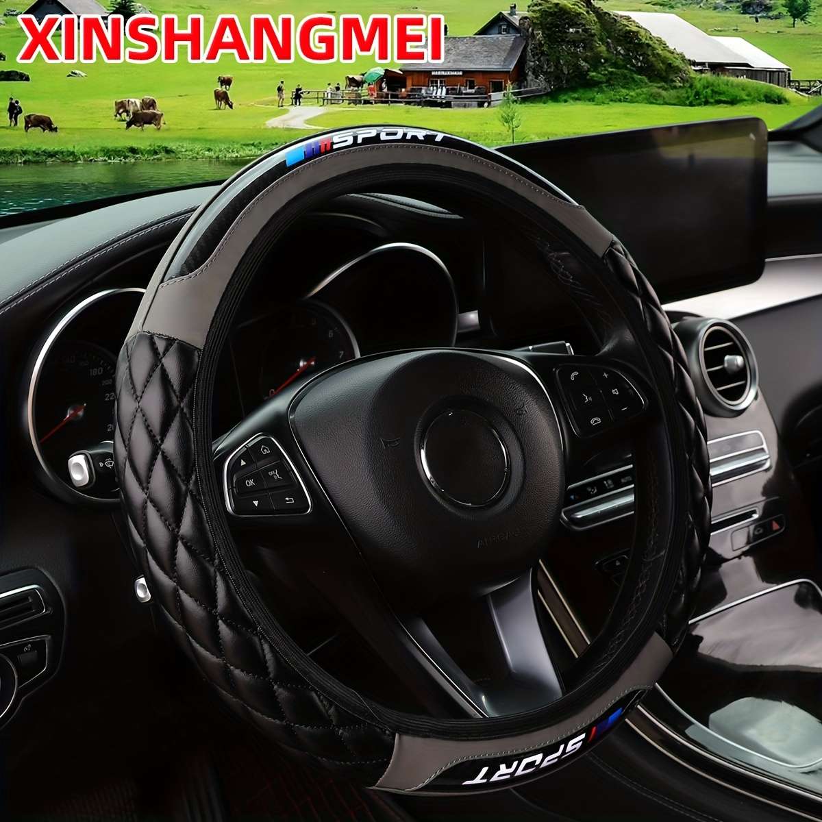 Car Steering Wheel Cover White