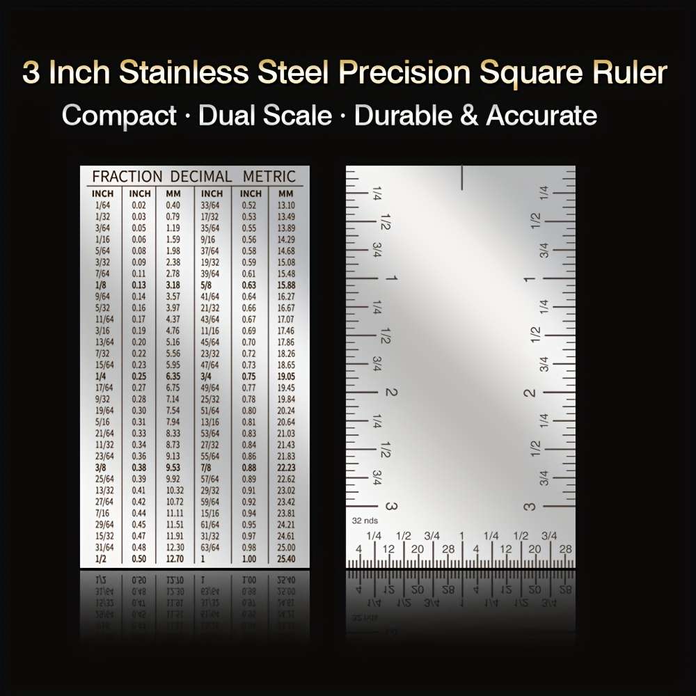 Ruler Color Silvery Model7.62 Cm