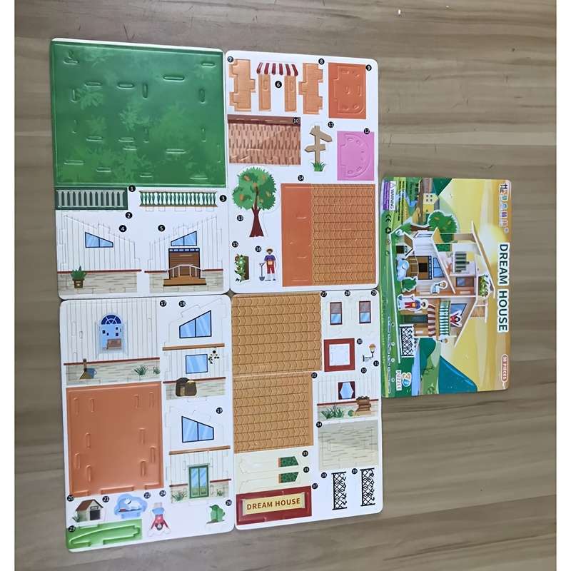 Building Toy Architectural Model Toy Set Style 3D Model Jigsaw Puzzle