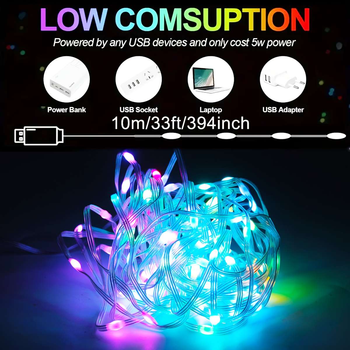 String Lights Size 197Inch 5M