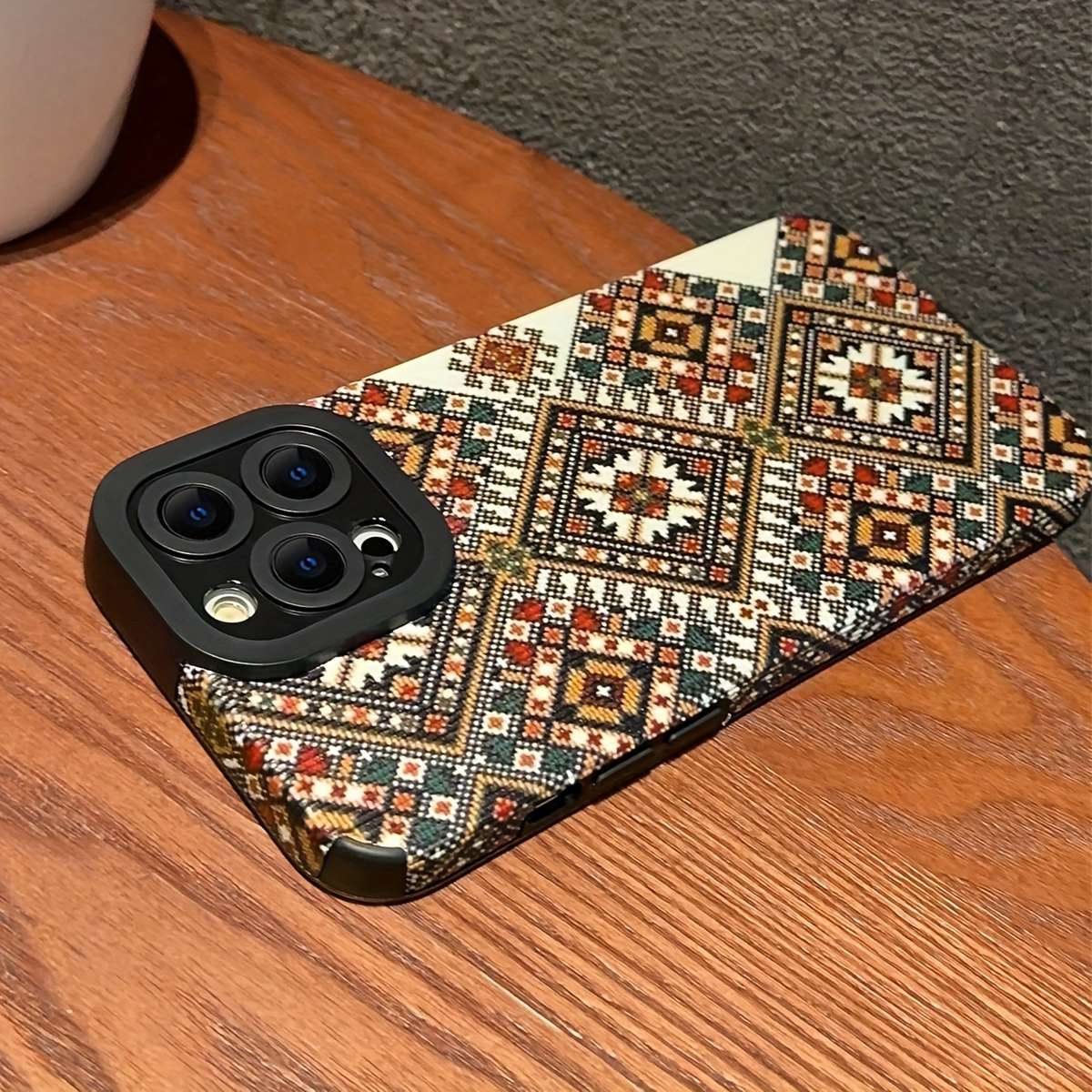 1Pc Mixed Color  For iPhone 12 Lace Pattern Phone Case