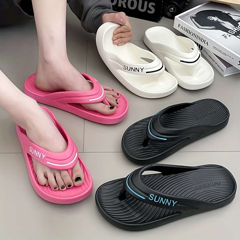 Ladies Summer Flip Flops White Uk 6.5-7