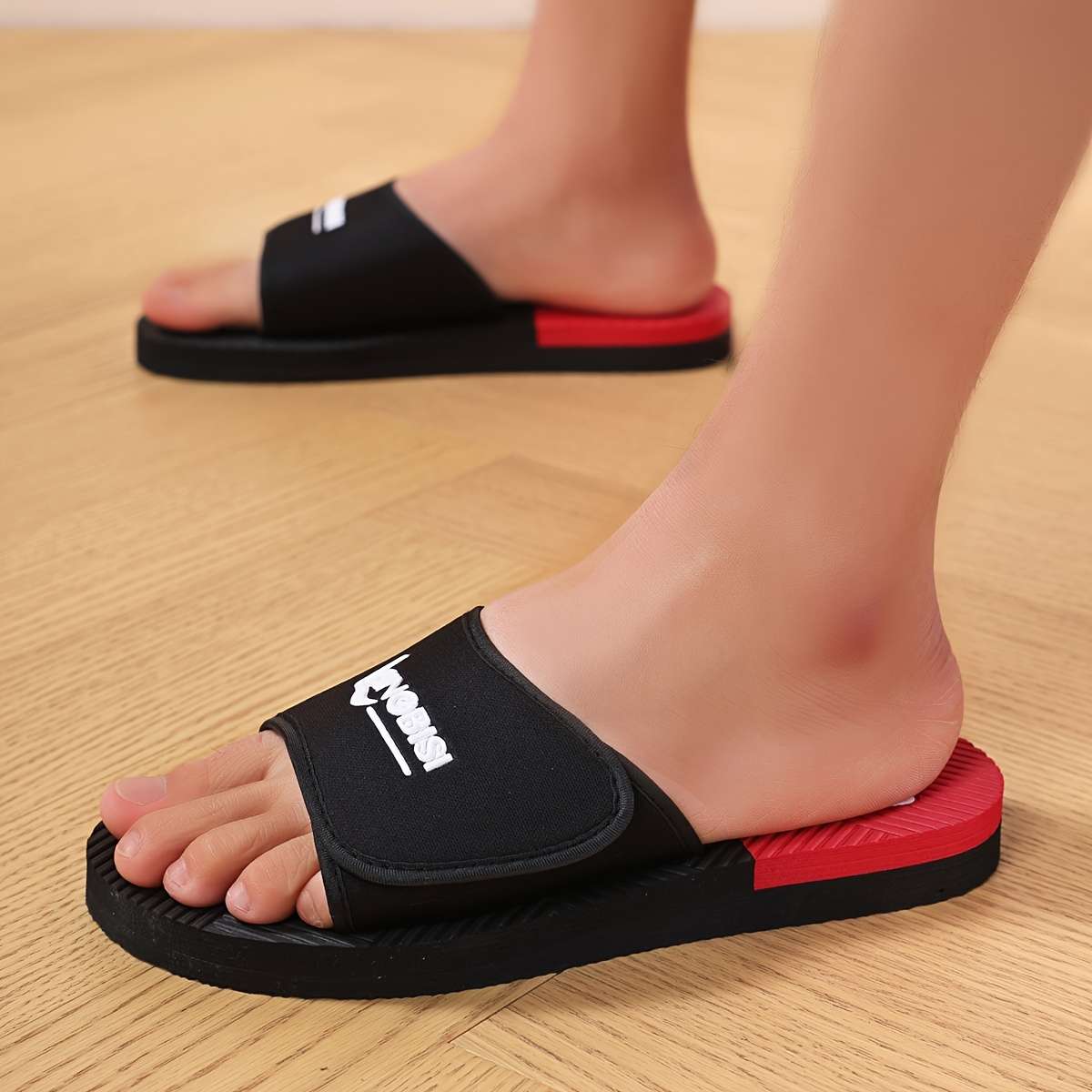Men Slippers Summer Style Grey Size Uk 7.5
