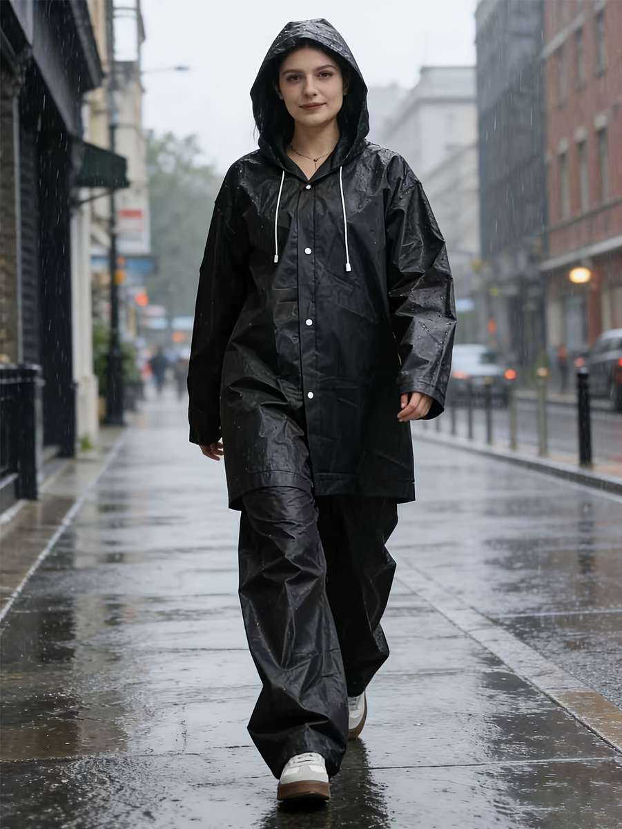 Raincoat Black Size Asian Onesize