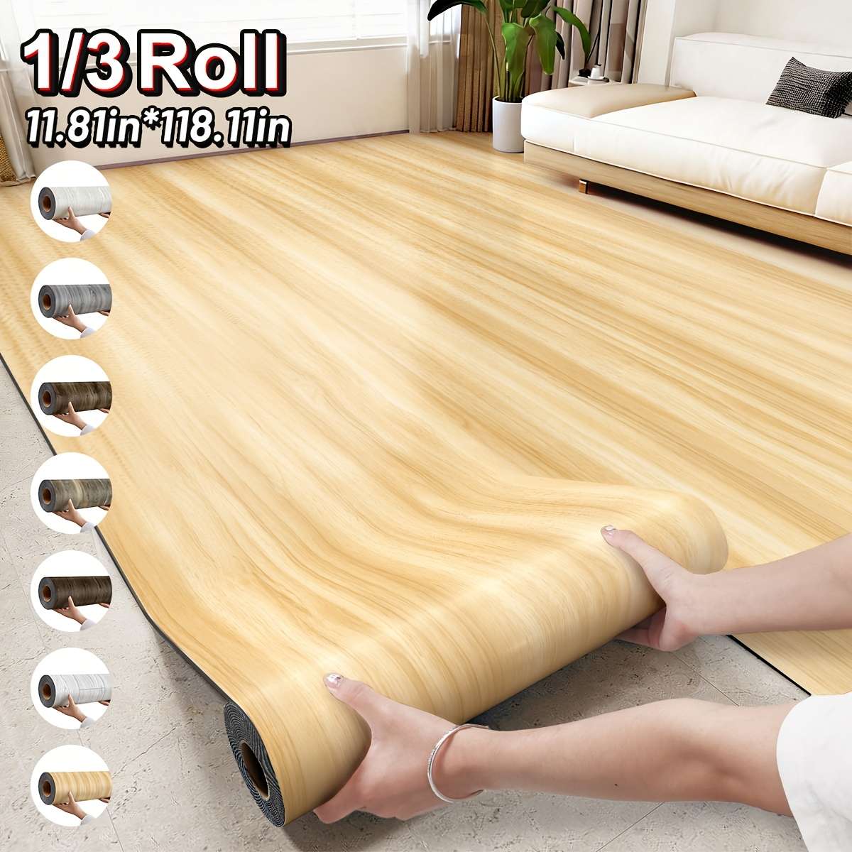 Self Adhesive Floor Stickers Oak Grain 1 Roll 30Cm*300Cm