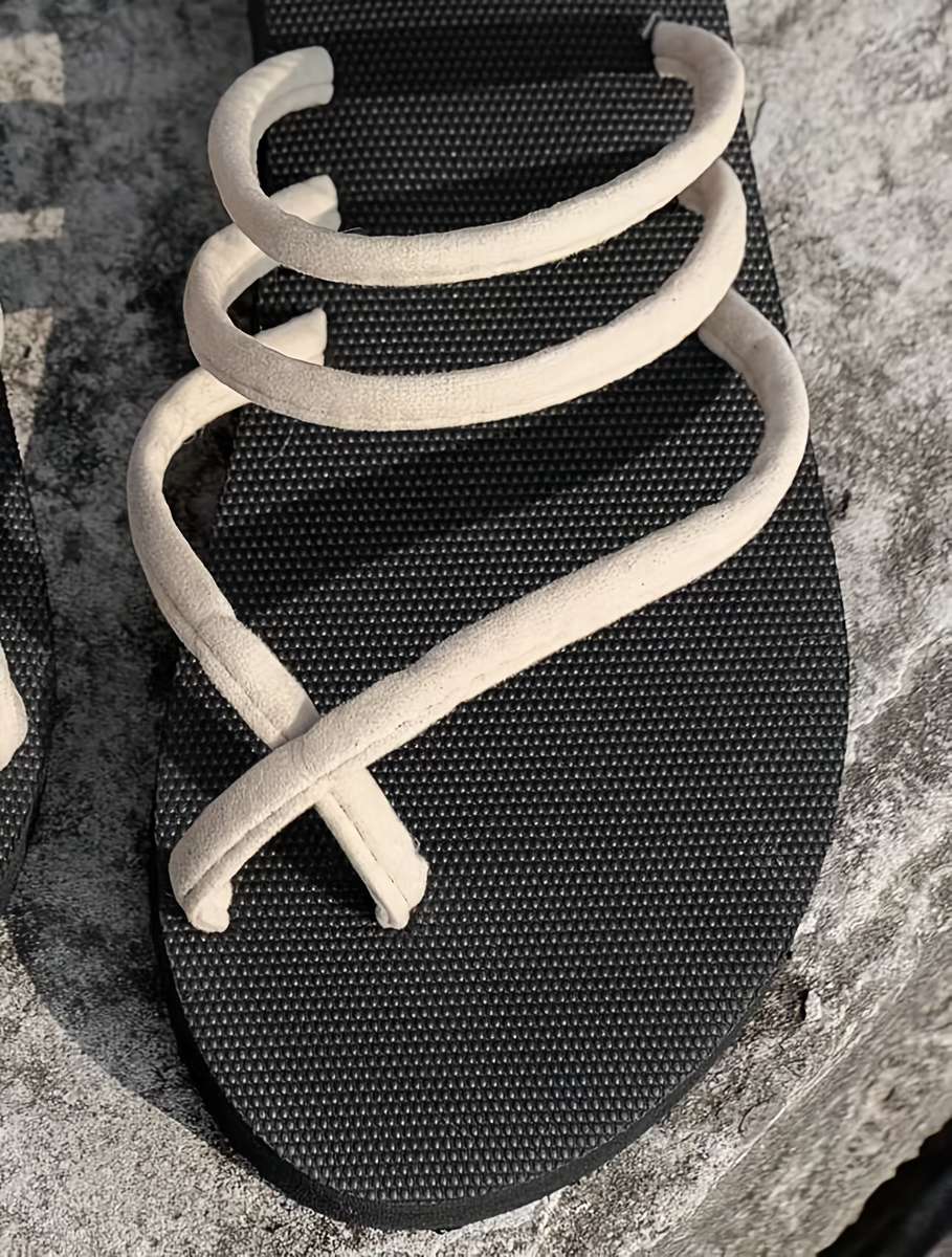Ladies Summer Flip Flops Beige Uk 5
