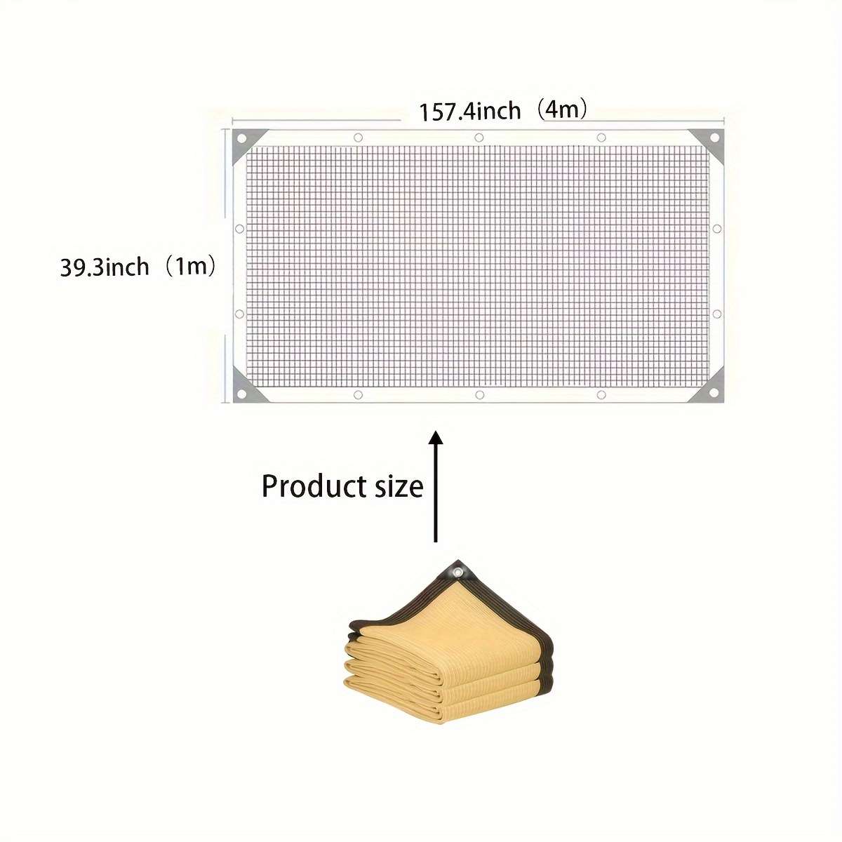 Shade Net Color Yellow Size39.3*78.7Inch1*2M