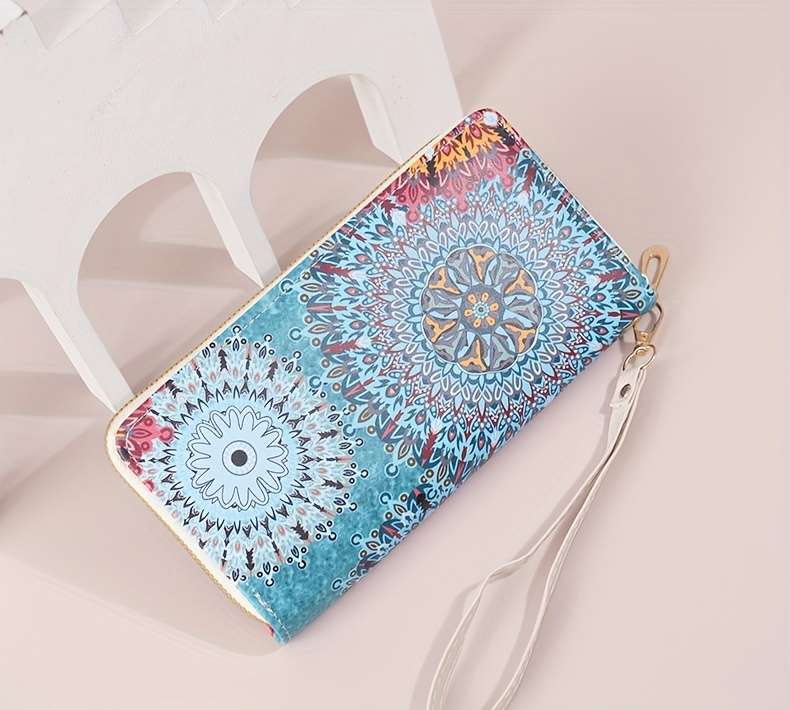 Stylish Women'S Wallet 2025 New Long Style Large Capacity Handbag Pattern Design Zipper Wallet
