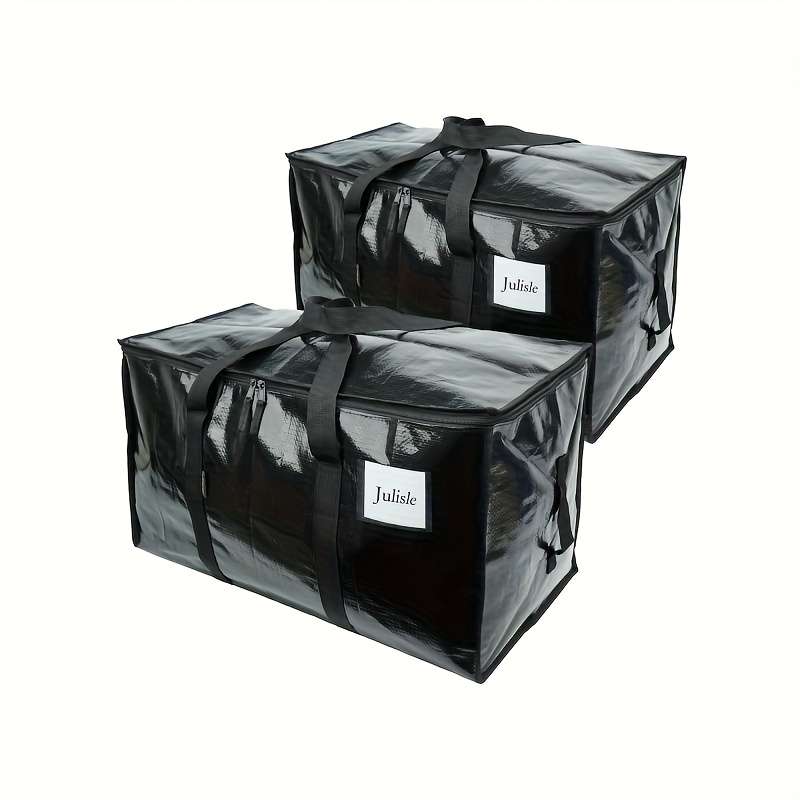 2 Pack Heavy Duty Moving Bags Storage Black 2P 90L