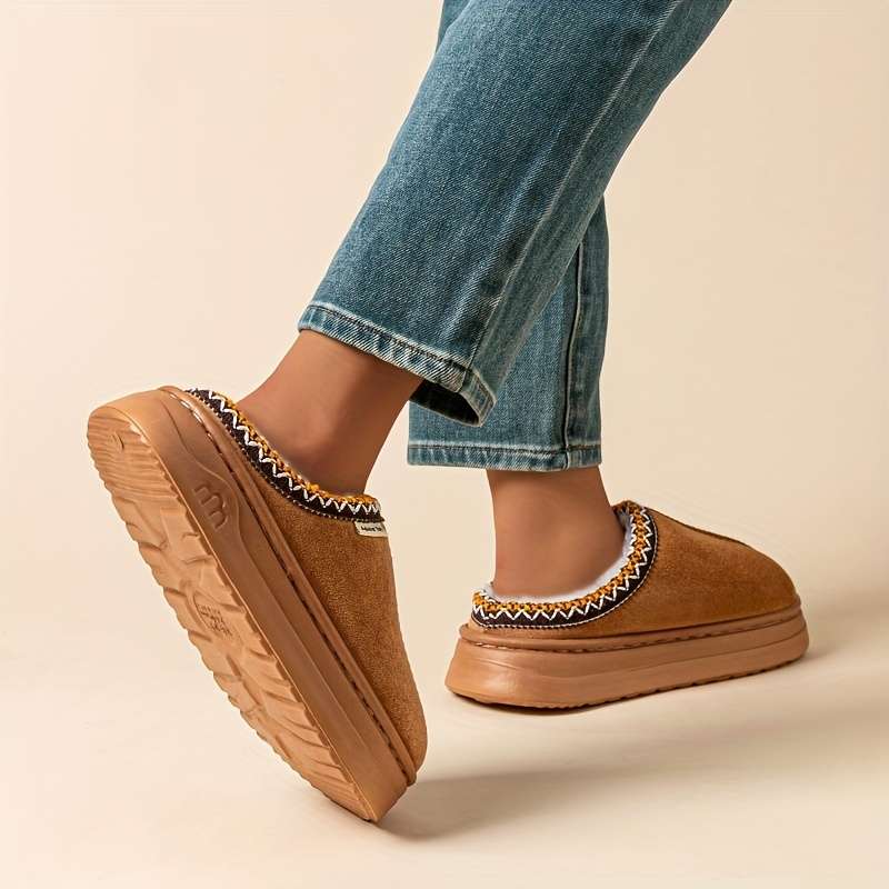 Cotton Slippers Color Camel Sizeuk 6.5-7