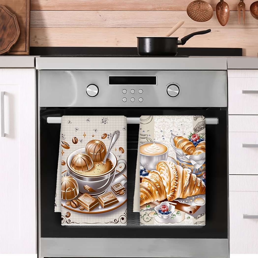 Rag Style Croissant Coffee 6 Piece Set