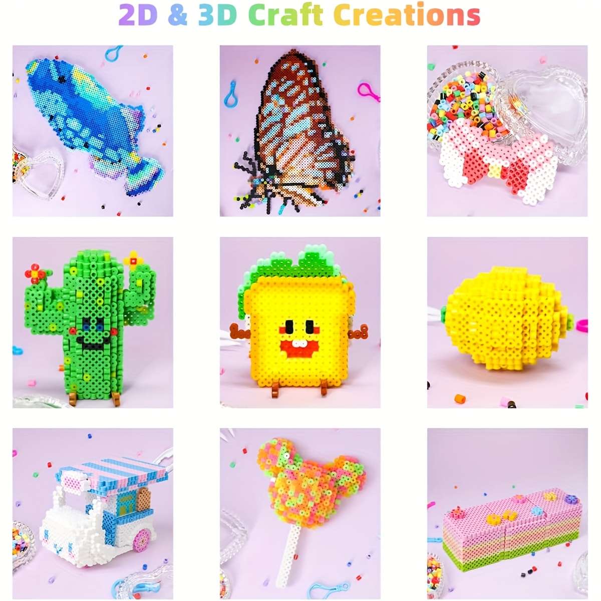 Perler Bead Set 24 Color Set  Multi Shape Templates