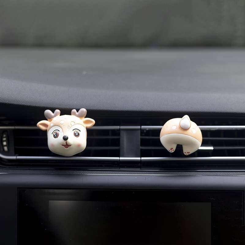 Car Interior Decor  2Pcs White Bear