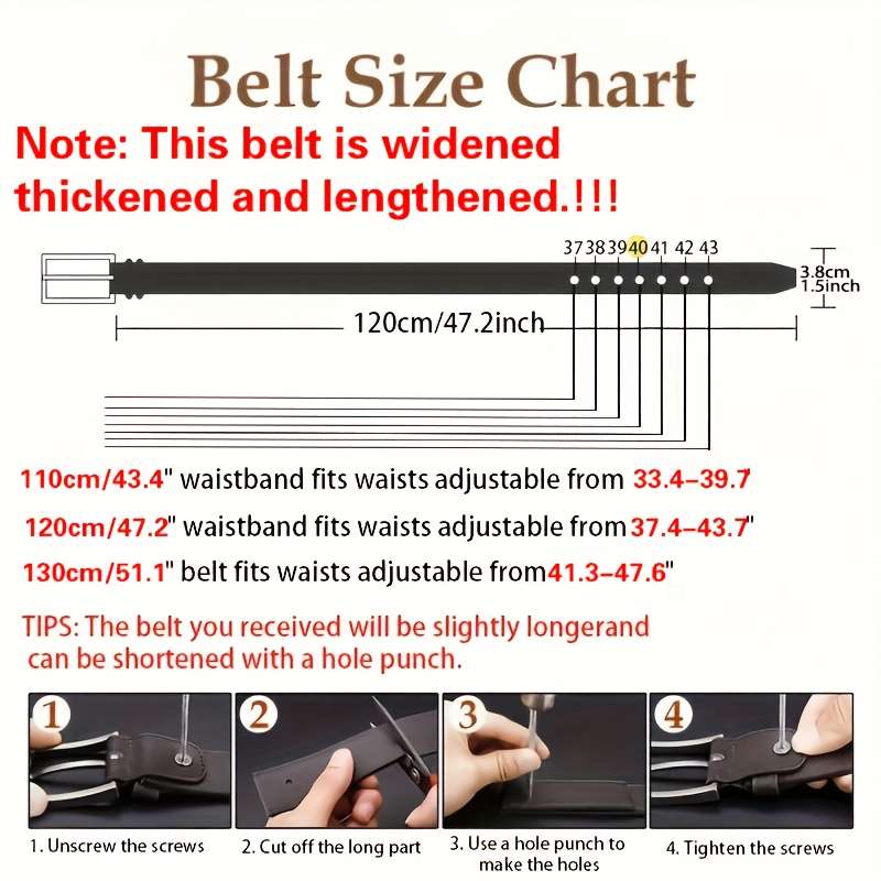 Belt Color Blue Size 32 To 38 Adjustable 110Cm