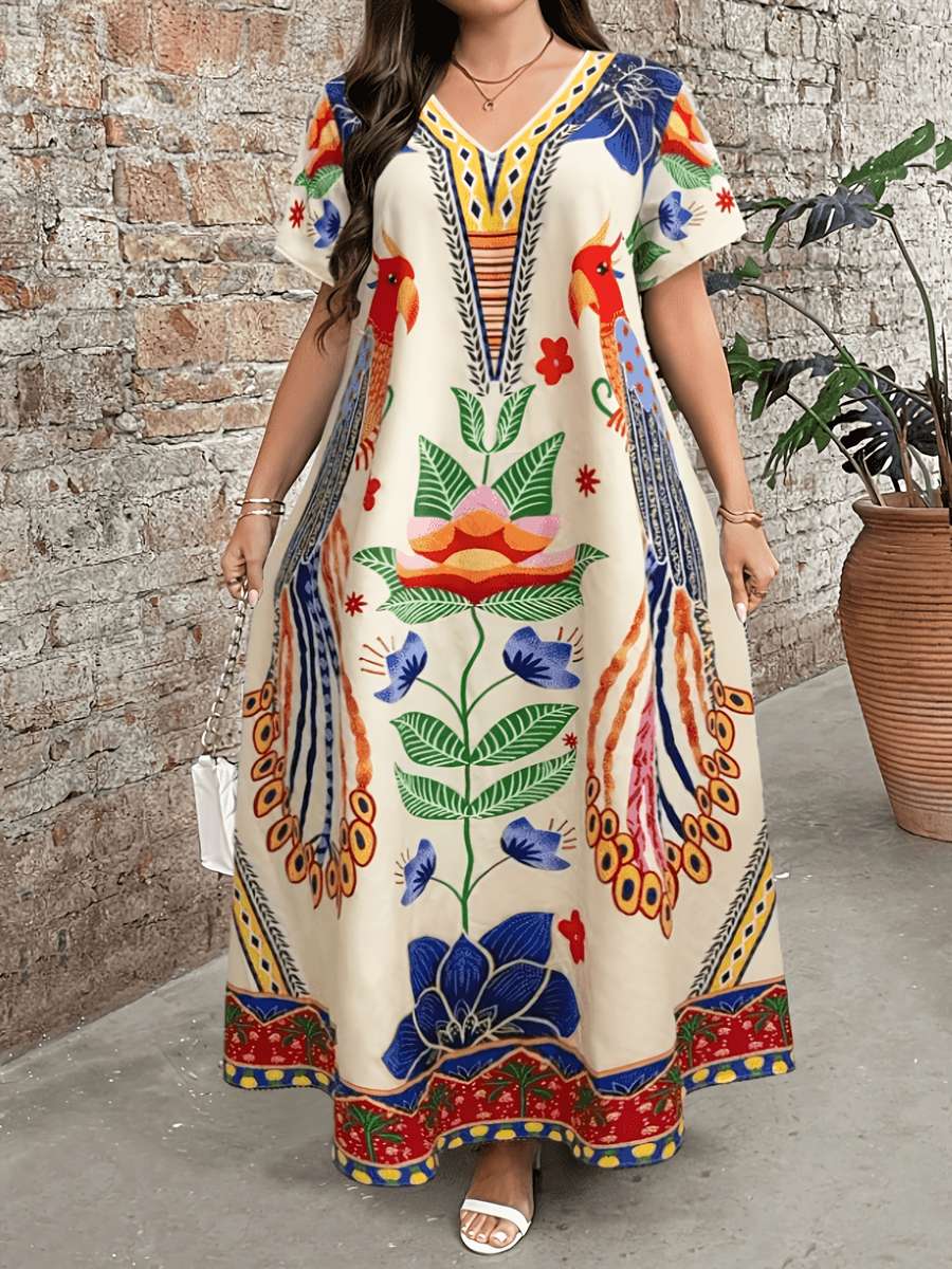 Women S Dress Color Apricot Size 5Xl