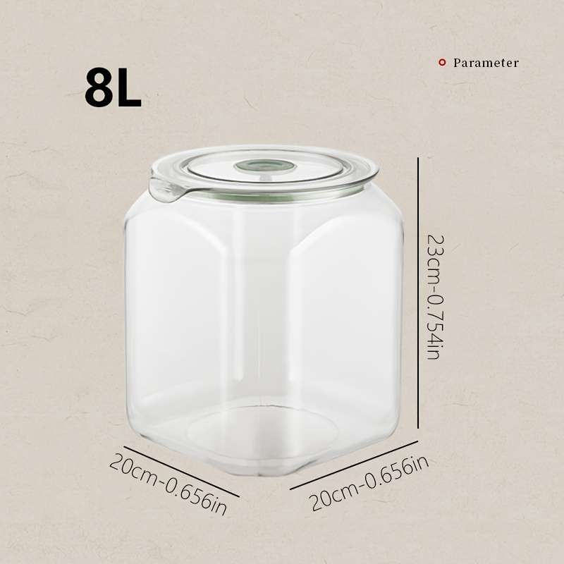 Sealed Jar Capacity 5L Quadrilateral Sealed Jar