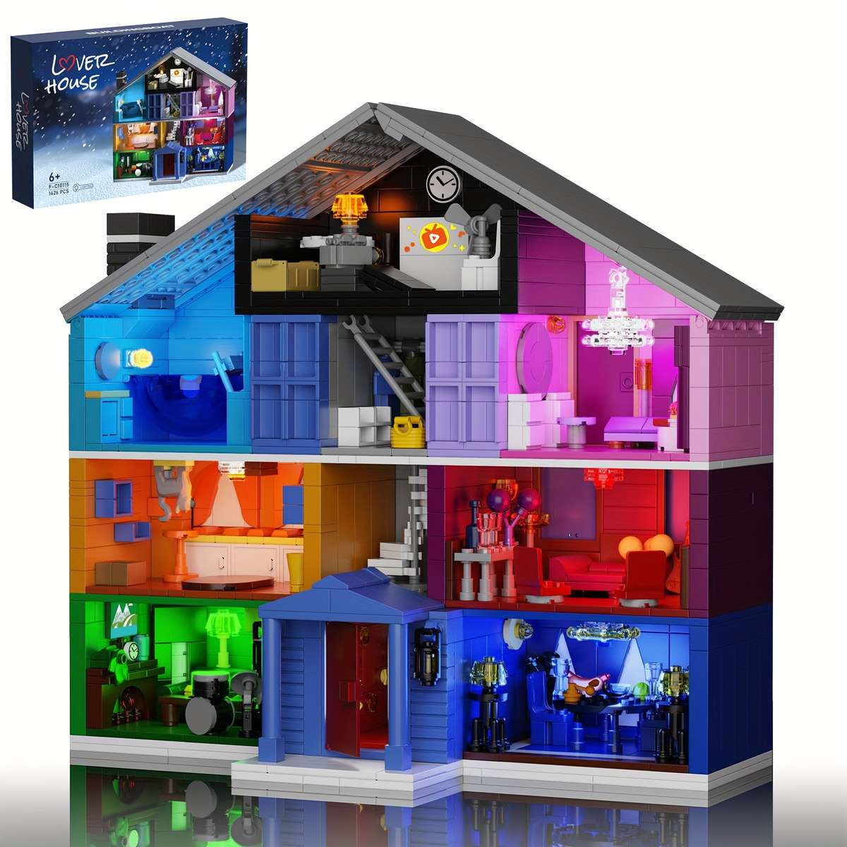 3D Building Model Puzzle Set Style Lover S House
