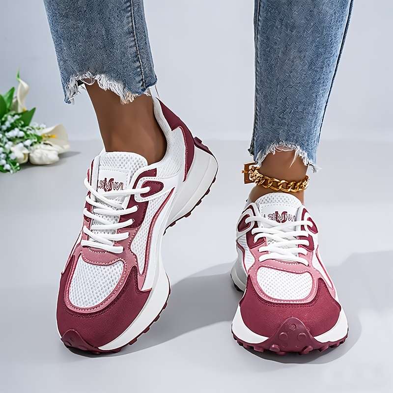 Women S Sneakers Color White Red Sizeuk 7.5