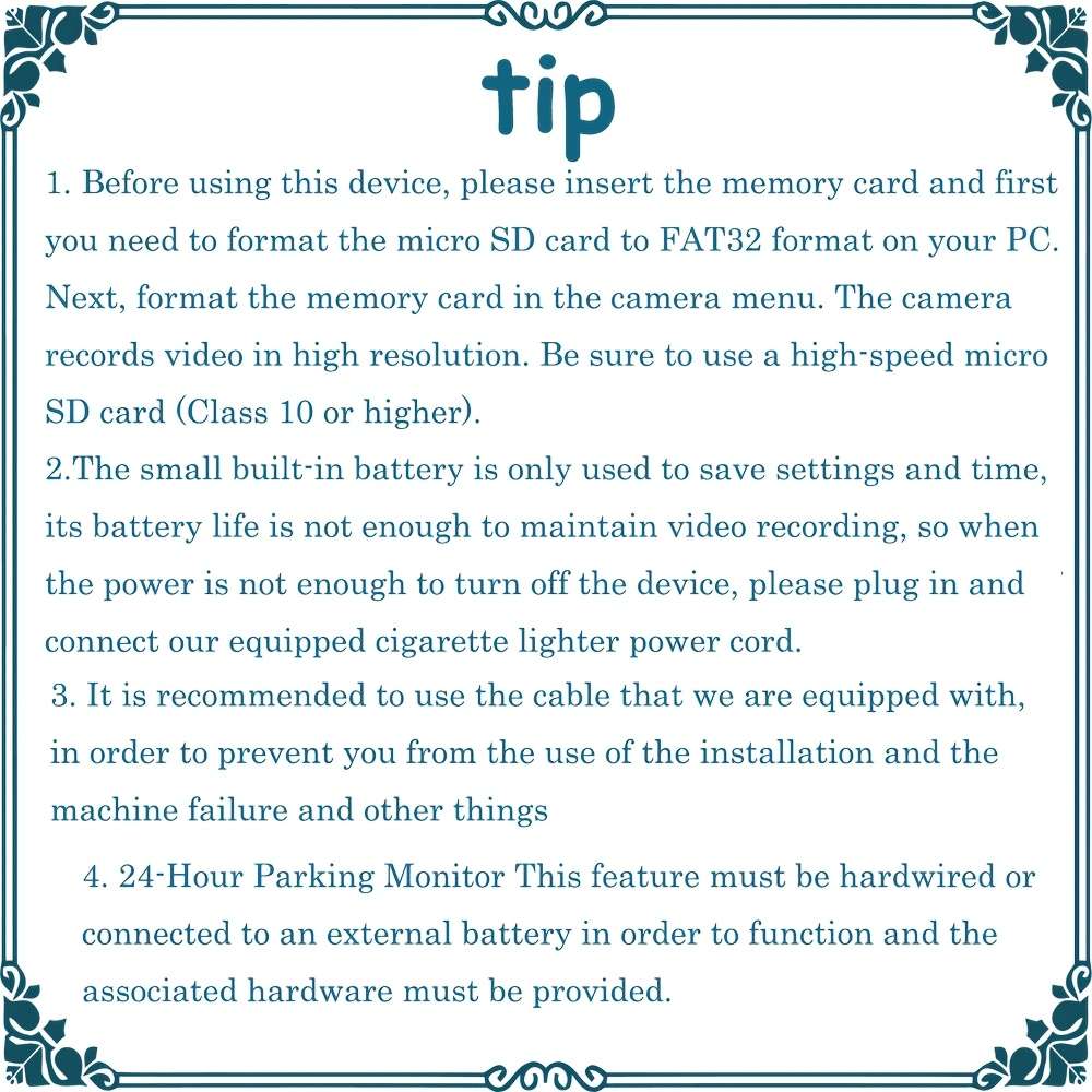 Dashcam Model 55 Add 32Gb Card