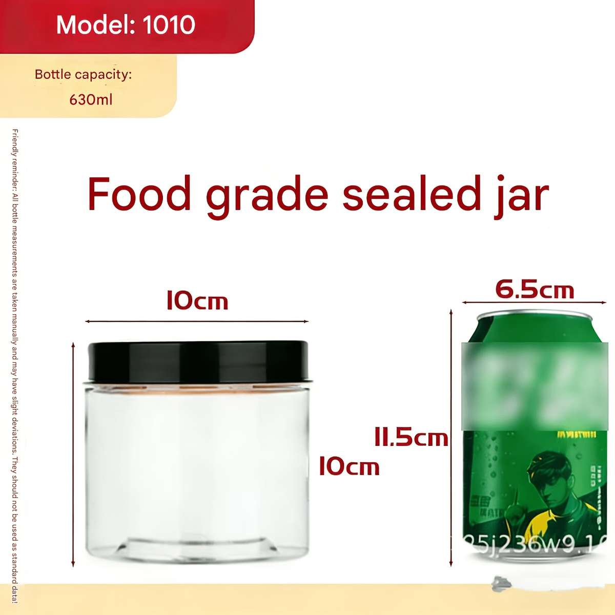 Sealed Jar Model 10Cm X 10Cm 5 Pieces
