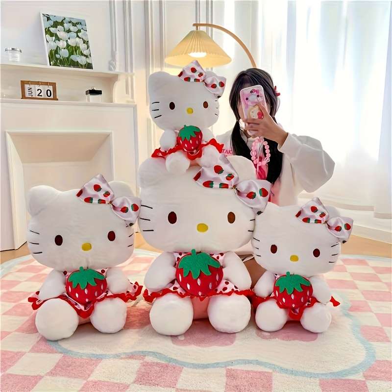 Plush Toyss color Strawberry Hello Kitty