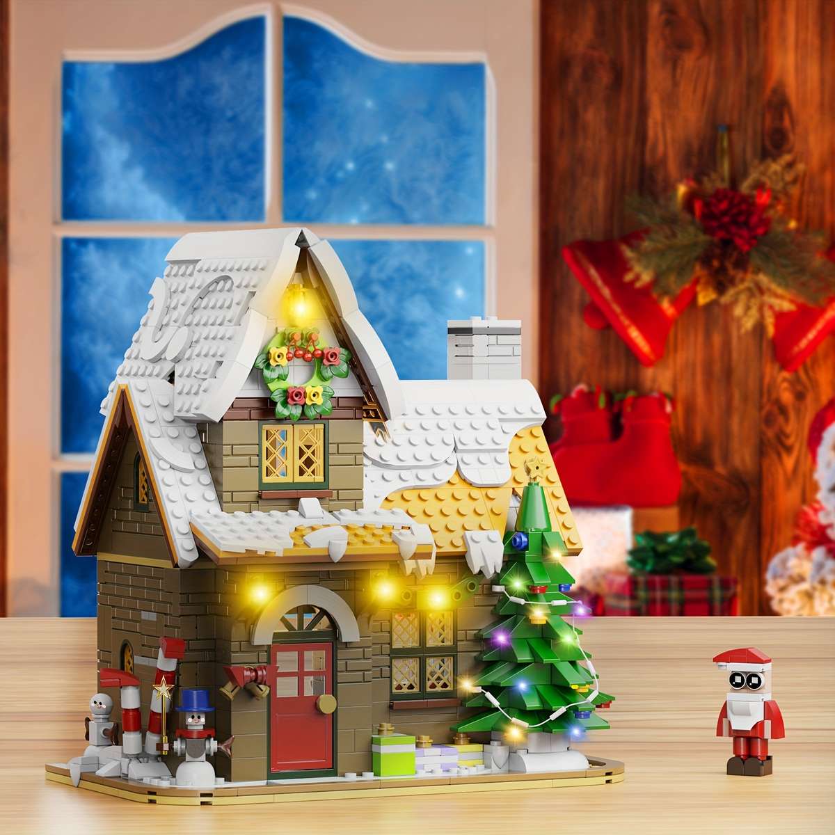 Building Toy Architectural Model Toy Set Style Winter Snow House