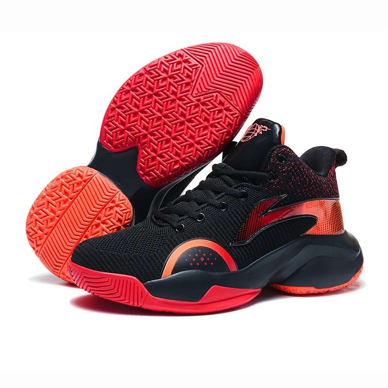 Basketball Shoes Color Black And Red Mesh Model Sizeuk 5