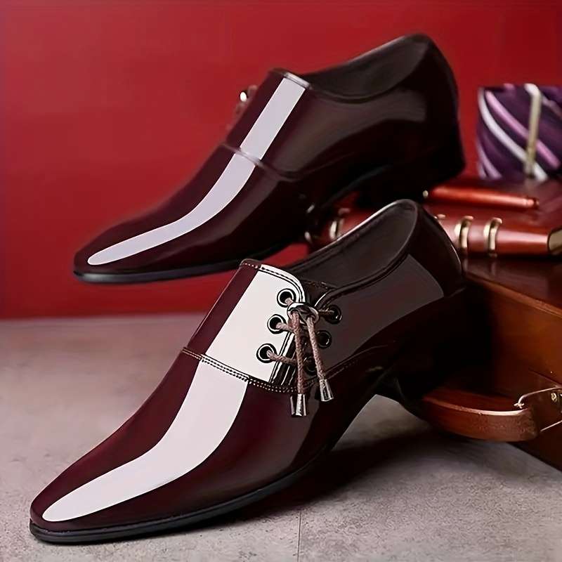Mens Leather Shoes Color Black Sizeuk 7